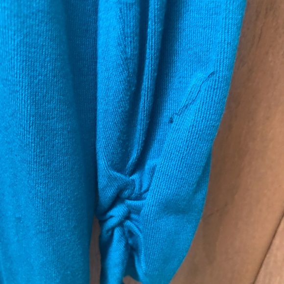 ALFANI Teal Blue Green Long Sweater with Metal Sequins Design - Picture 2 of 4